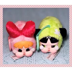 POP MART CRYBABY x Powerpuff Girls Vinyl Face Plush Pendant Blossom Buttercup